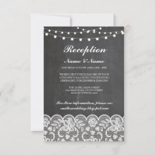 Rustikale Hochzeitsempfangskarten Einladung