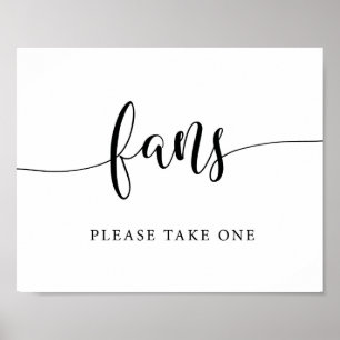 Rustikale Hochzeitsfans bitte ein Zeichen nehmen Poster