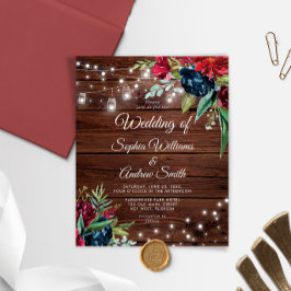 Rustikale Hochzeitsfeier aus Holz