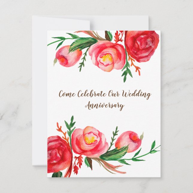 Rustikale Hochzeitsfeier Einladungen zur Blumenkul (Vorderseite)