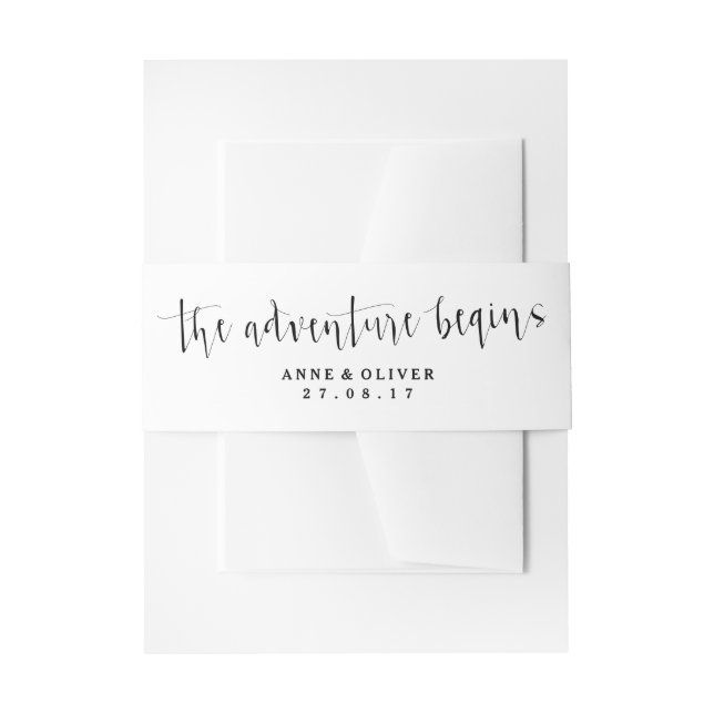 Rustikale Hochzeitsfeier Einladungsbanderole (Vorderseite Beispiel)