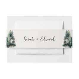 Rustikale Hochzeitsfeier mit Bauchband Einladungsbanderole