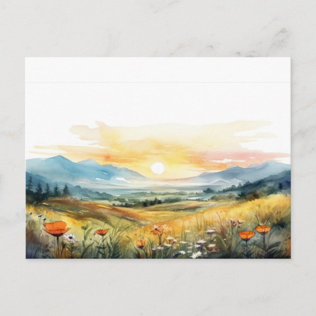 Rustikale Hochzeitsfeier Postkarte (Vorderseite)