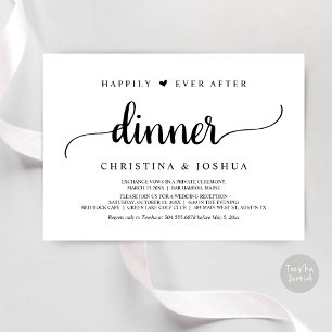 Rustikale Hochzeitsflucht Dinner fürs Happy End Einladung