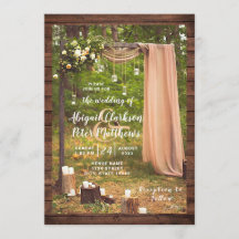 Rustikale Hochzeitsholz Peach Mason Jar Candles