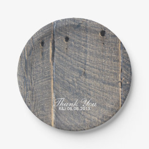 rustikale Hochzeitshütte Holz Land Hochzeit Gefall Pappteller