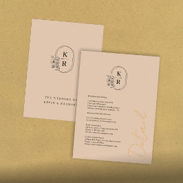 Rustikale Hochzeitskarte Begleitkarte