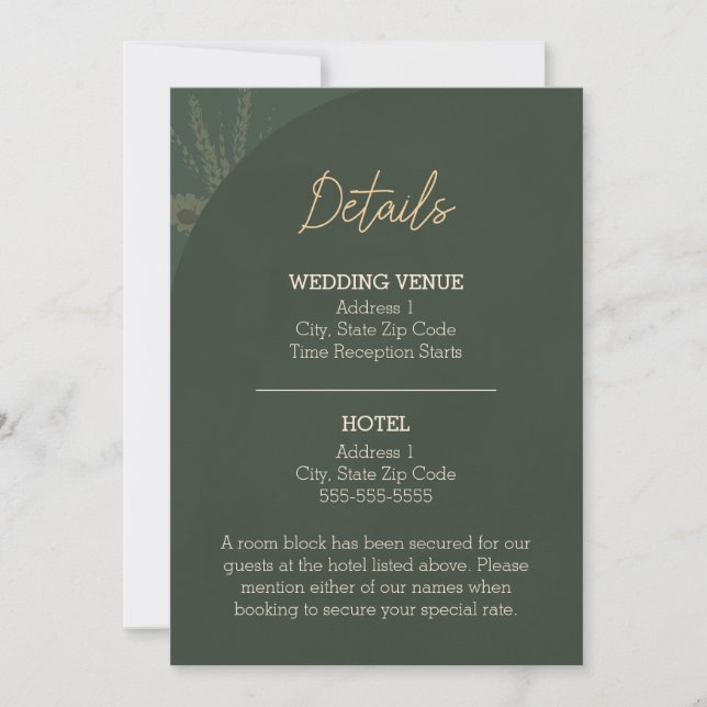 Rustikale Hochzeitskarte Brown Einladung (Vorderseite)