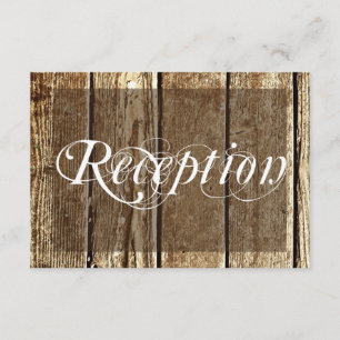 Rustikale Hochzeitskarte für Holzhütten Begleitkarte