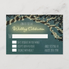 Rustikale Hochzeitskarten für die verzauberte Baum RSVP Karte