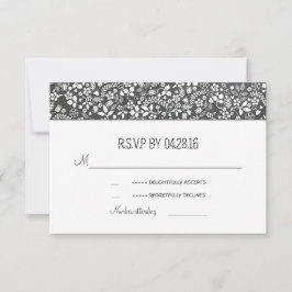 Rustikale Hochzeitskarten mit floralen RSVP Karte
