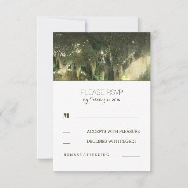 Rustikale Hochzeitskarten RSVP Karte (Vorderseite)