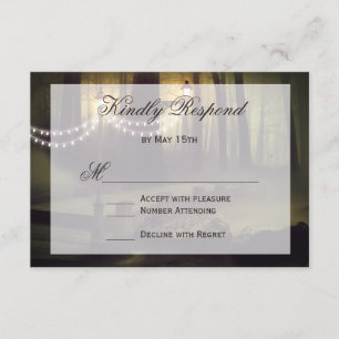 Rustikale Hochzeitskarten RSVP Karte