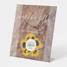 Rustikale Hochzeitskarten und Geschenke für Sonnen