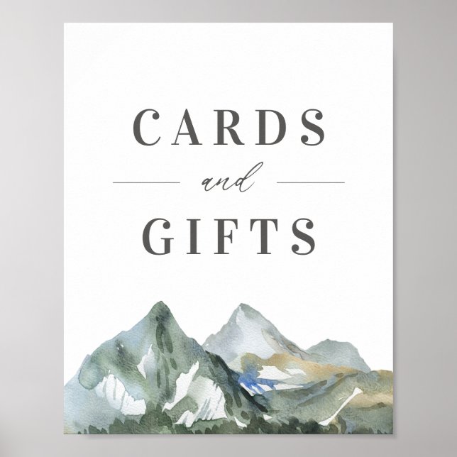 Rustikale Hochzeitskarten und Geschenkschild Poster (Vorne)