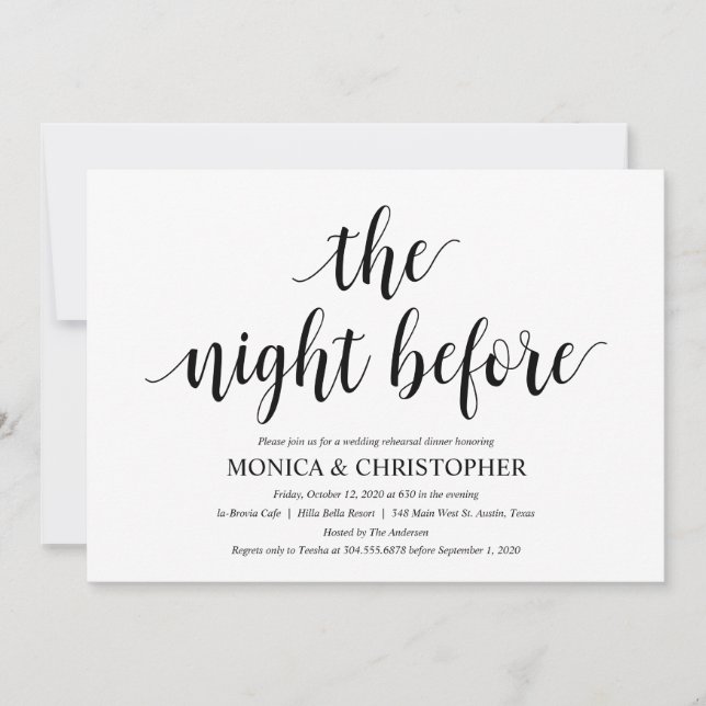 Rustikale Hochzeitsnacht Probe Einladungskarte Einladung (Vorderseite)