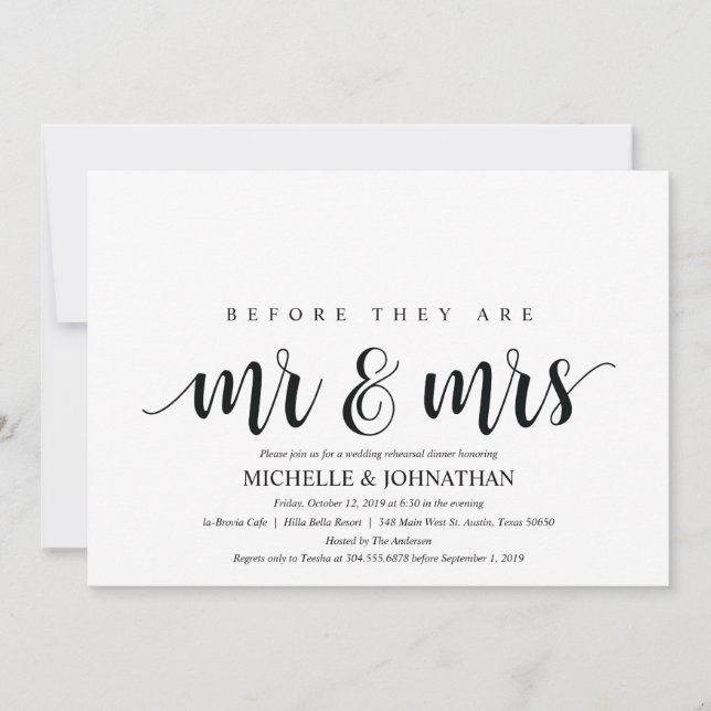 Rustikale Hochzeitsnacht Probe Einladungskarte Einladung (Vorderseite)