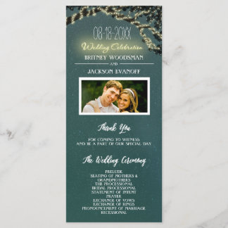 Rustikale Hochzeitsprogramme für Foto Tree Branch Programm