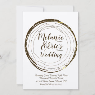 Rustikale Hochzeitsprotokoll Elegante Skript-Einla Einladung