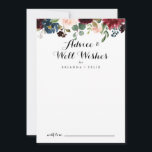 Rustikale Hochzeitsstimmung im Herbst wünscht Hinweiskarte<br><div class="desc">In diesem Herbst rustikale Kalligrafie Hochzeit auch Wünsche Ratschlag Karte ist ideal für eine moderne Hochzeit. Das Design ist bordeauxrot, rot, mariniert, blau und rot, strahlend und anmutig handbemalte Blume, die die natürliche Schönheit inspiriere. Diese Karten sind ideal für Hochzeiten, Brautparty, Babydusche, Graduiertenfest u.v.m. Personalisieren Sie die Karten mit den...</div>