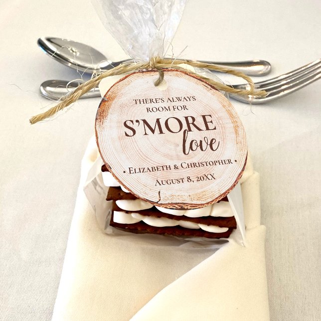 Rustikale Hochzeitsszenarien - Liebe Geschenkanhänger (S'more Love rustic wedding favor tags for smores kits.)