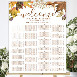 Rustikale Hochzeitstabelle für alphabetische Sitzp Poster