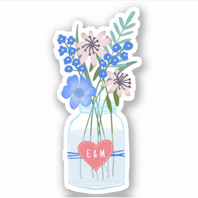 Rustikale Hochzeitstile Liebe Herzinitiativen Aufkleber (Vorderseite)