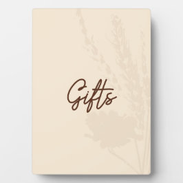 rustikale Hochzeitstippkarte - Weizendetails Fotoplatte
