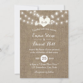 Rustikale Hochzeitstraßen Einladung