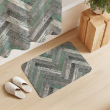 Rustikale Holz-Chevron-Mintgrün-Grau