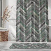 Rustikale Holz-Chevron-Mintgrün-Grau