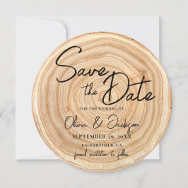 Rustikale Holz-Foto-Hochzeit - Save-the-Date-Karte Einladung