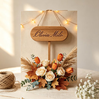 Rustikale Holz-Hochzeitseinladung für die Hochzeit Einladung