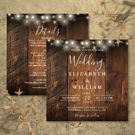 Rustikale Holz-Lichterkette für Hochzeiten - Alles Einladung