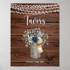 Rustikale Holz-Lichterketten-Mason-Jar-Geschenke-S Poster