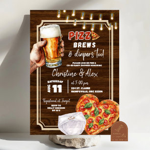 Rustikale Holz-Pizza-Brauerei und Windeln auch Bab Einladung
