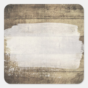 Rustikale Holz-Schabby-Grunge-Vintage-Bemalte Bret Quadratischer Aufkleber