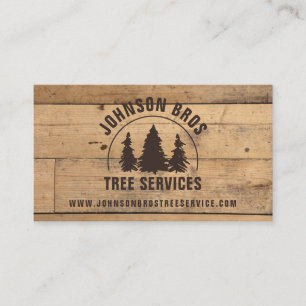 Rustikale Holzbaume Visitenkarte