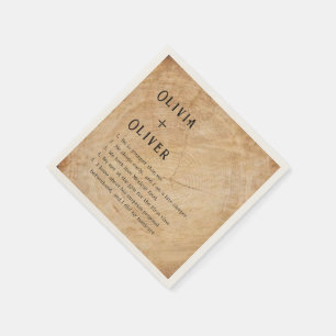 Rustikale Holzbaumstumpf Serviette