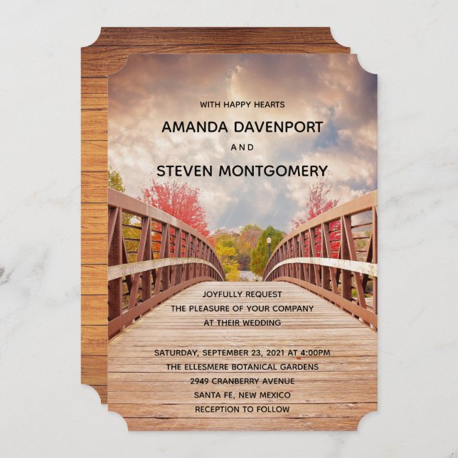 Rustikale Holzbrücke im Land Einladung (Vorne/Hinten)