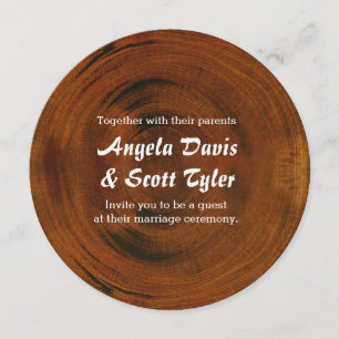 Rustikale hölzerne einladung