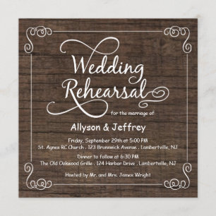 Rustikale hölzerne einladung