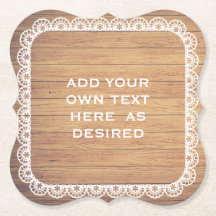 Rustikale hölzerne Spitze-Hochzeit