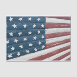 Rustikale Holzflagge Seidenpapier
