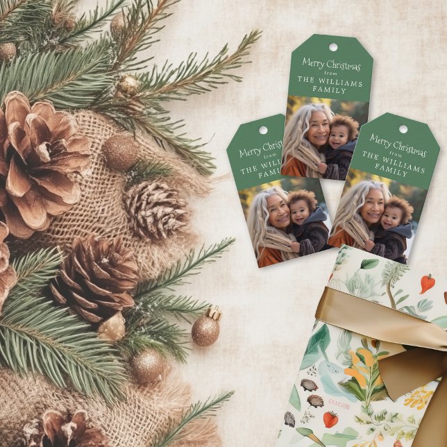 Rustikale Holzgiftkarte Geschenkanhänger (Rustic Woodland Christmas Gift Tag)