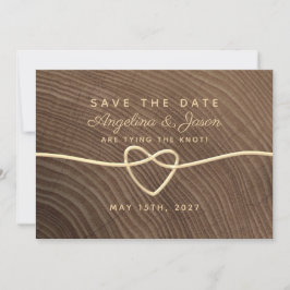 Rustikale Holzhochzeit rettet das Datum Save The Date