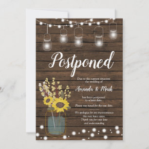 Rustikale Holzhochzeit - vertagte Ankündigung