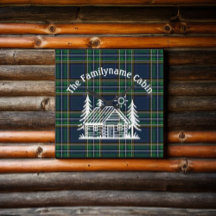 Rustikale Holzhütte Tartan