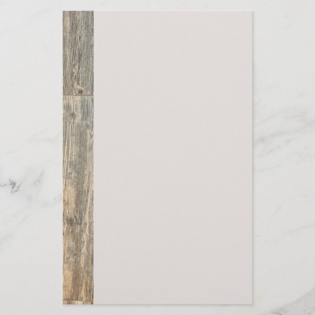 Rustikale Holzkornplatten Briefpapier (Vorderseite)