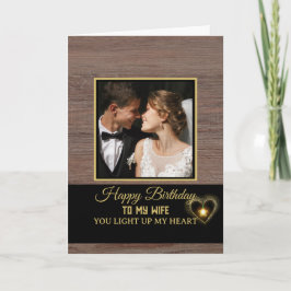 Rustikale Holzmaserung Alles Gute zum Geburtstag m Karte